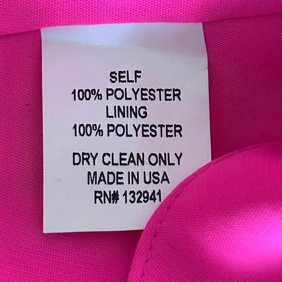 AMANDA UPRICHARD Selia Sleeveless Mini Shift Dress in Hot Pink-Size S - Picture 9 of 9